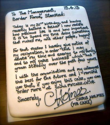 Wannabe Baker Hands In A Sweet Resignation Letter